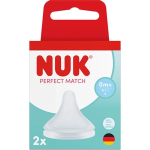 Nuk Perfect Match биберон за хранене, силикон S 0+, 2бр (10124032)