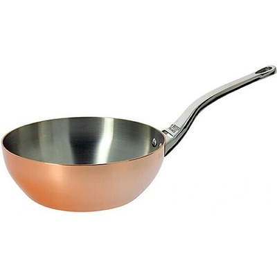 de Buyer Pánev , 6436.24 INOCUIVRE, na soté, měděná, hluboká, rukojeť z nerezu zakřivená ve francouzském stylu, průměr 24 cm, výška 7,5 cm, objem 3,1 L, váha 1,8 kg