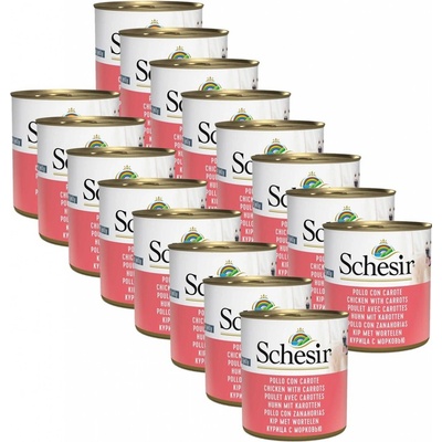 Schesir Dog Adult kuřecí s mrkví 16 x 285 g