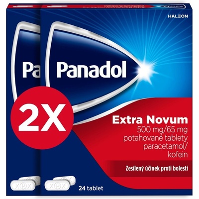 PANADOL EXTRA NOVUM POR 500MG/65MG TBL FLM 2 x 24