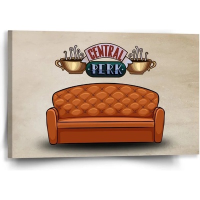 Sablio Obraz Seriál Priatelia CENTRAL PERK Gauč - 60x40 cm