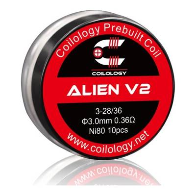 Coilology Předmotané spirálky Alien V2 Ni80 0,36ohm 10ks