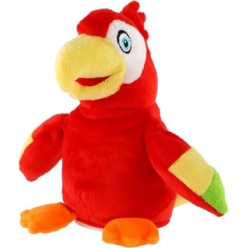 Teddies Папагал Ярушко, повтарящ фрази, 16 см, на батерии със звук