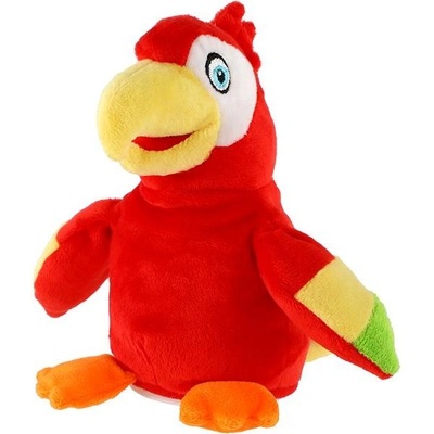 Teddies Папагал Ярушко, повтарящ фрази, 16 см, на батерии със звук