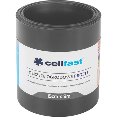 Rovný okraj záhradného trávnika 15 cm 9 m (29,5 ft) [grafit]