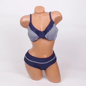 Image 1 of Макси бански в тъмносин цвят с бяло райе - чашка С/d