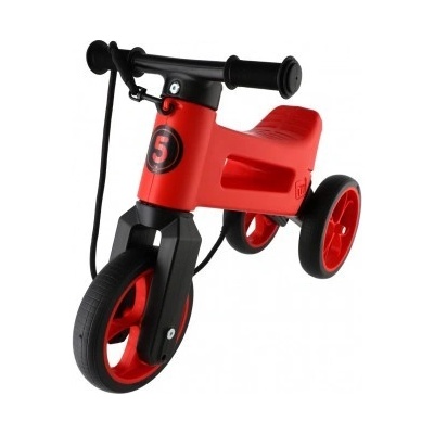 Teddies FUNNY WHEELS Rider SuperSport červené 2v1+popruh 28/30cm