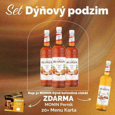 Monin Dýňový podzim a dýně kořeněná a perník 3 x 1 l
