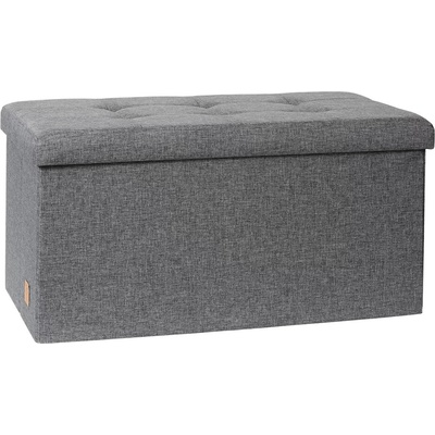 Taburet Premium Home, 38 × 76 × 38 cm, MDF, tkanina, šedý 676768