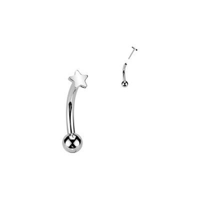 Šperky4U Push In piercing k do obočí titan TIT1398-1208