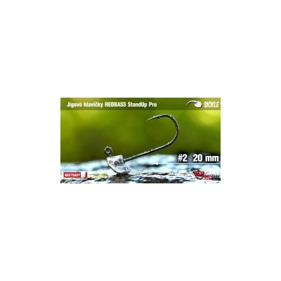 REDBASS Neváznoucí jigová hlava StandUp Pro Sickle vel.2 16 - 20mm 1,5g 5 ks