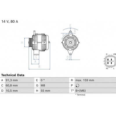 Generátor BOSCH 0 986 086 890