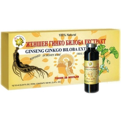 Ginseng Products Ženšen Ginkgo Biloba Extrakt ampule Korean 10 x 10 ml