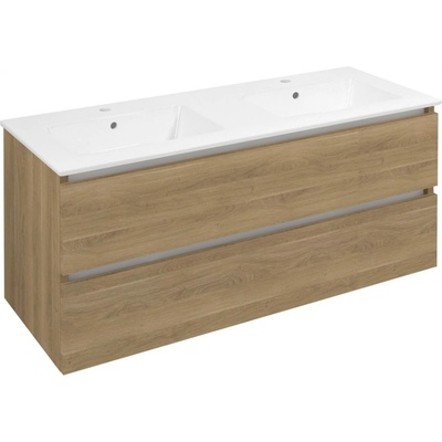 Sapho EZARA dvojumyvadlová skříňka 120x55x46cm, dub cuneo, EZ121-2525