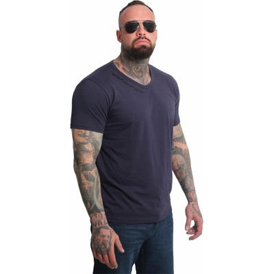 Pánské tričko Bare Regular Basic V-Neck Pařížská noc