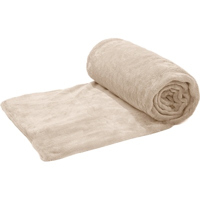 Textilomanie Krémová mikroplyšová deka Violet 150x200