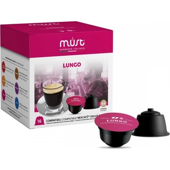 Must Lungo 16 бр. Кафе капсули, съвместими с Dolce Gusto