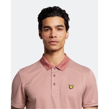 Image 1 of Lyle and Scott Блуза с яка Lyle and Scott Golf Microstripe Polo Shirt - Rose Brown