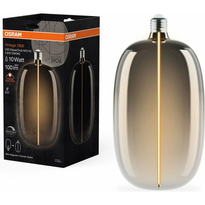 Osram dymová LED žiarovka E27 4,8 W VINTAGE ELIPSE/OVAL, teplá biela 4058075836488