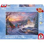 Schmidt Spiele Пъзел Schmidt от 1000 части - Пепеляшка се прибира за Коледа (58035)