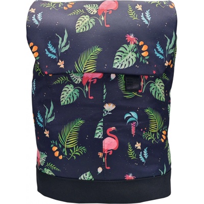 Tapple Černo-růžovo-zelený květinový s klopou Harmony 19 l