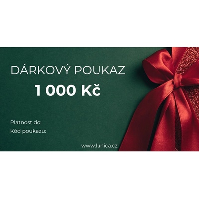 LUNICA Vánoční elektronický dárkový poukaz Hodnota: 1000 Kč