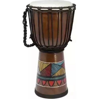 Authentic Djembe s Africkou maľbou mahagón 60 cm