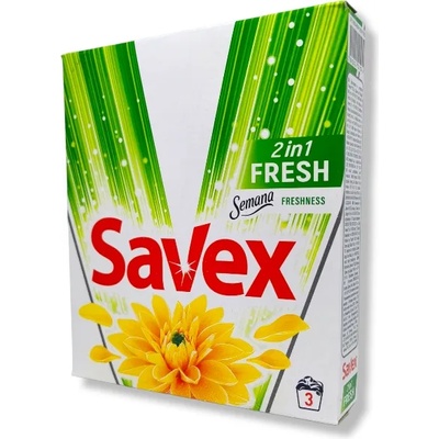 Savex прах за пране, 300гр, 3 пранета, 2в1, Freshness