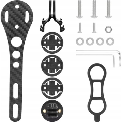 Karbónový držiak na cyklopočítač, LED lampu, kameru, ľahký (ZR74)