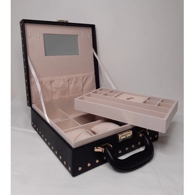 Malina luxusní šperkovnice kufřík červená