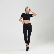 BODYDRY Dámske Tričko OLIVIA CROP SS BL OLICRSS-BL čierna