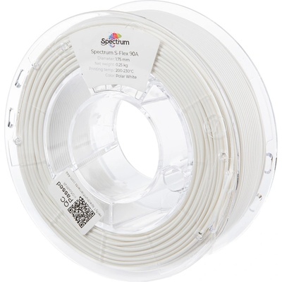 Spectrum 80261 3D филамент, S-Flex 90A, 1, 75 мм, 250g, полярно бяло (80261)