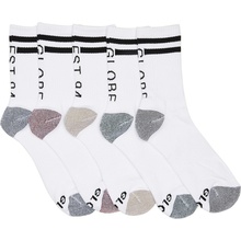 Globe Carter Crew Sock 5 Pack White