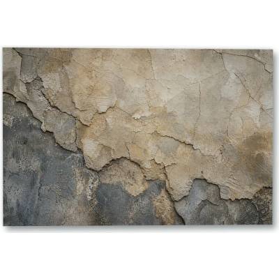 Plakát – Popraskaná béžová a šedá omítka Bez rámu Ano Bez rámu 135 × 90 cm
