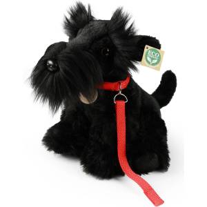 Rappa Плюшен Шнауцер, седящ, с каишка, 30 см