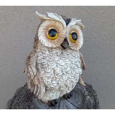 Prodex Import Sova hnědá zahradní figura 27 x 19 cm