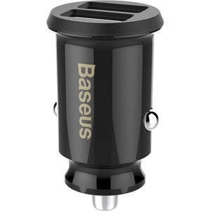 Baseus USB зарядно за кола, 5V, 3.1A - Baseus Grain (CCALL-ML01) - черно