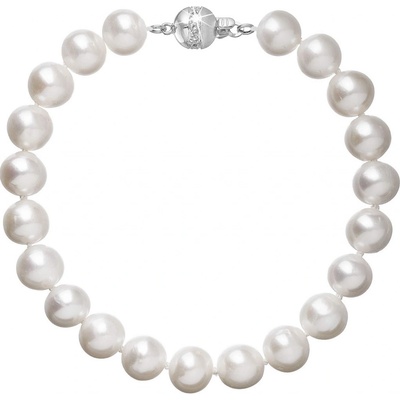 Pavona perlový náramek z říčních perel se zapínáním z bílého 14 karátového zlata 823003.1/9266B bílý