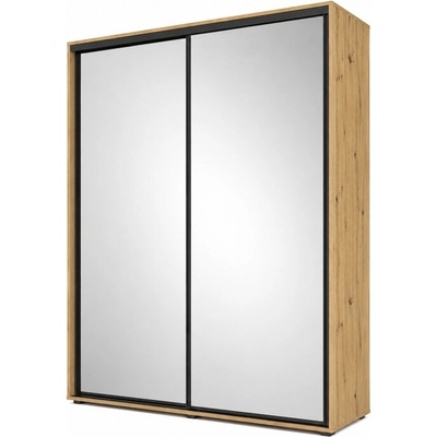 Sconto LAYS 1 100 x 215 cm dub artisan/čierna