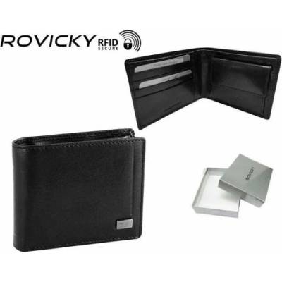 Elegantná kožená čierna peňaženka Rovicky