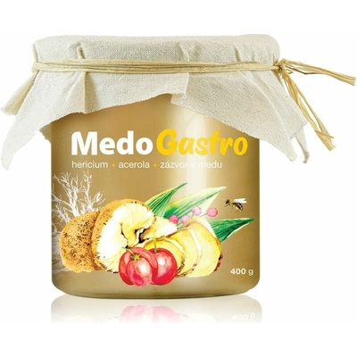 MycoMedica MedoGastro hericium+acerola+zazvor kvetový med s extraktmi z vitálnych húb 400 g