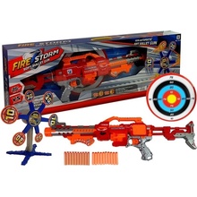 Lean Toys pištoľ s penovými nábojmi a rotujúcim terčom