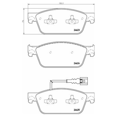 BREMBO Súprava brzdových doštičiek P 85 141
