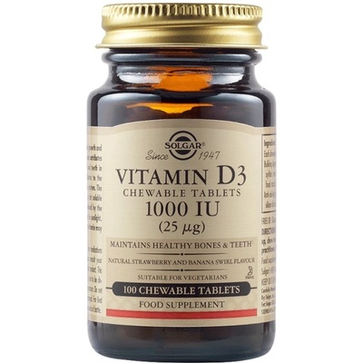 Solgar Vitamin D3 1000 IU / Chewable [100 Таблетки]
