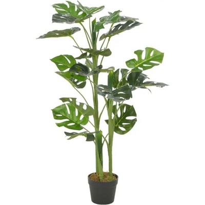 ZBXL Umělá rostlina monstera s květináčem zelená 100 cm
