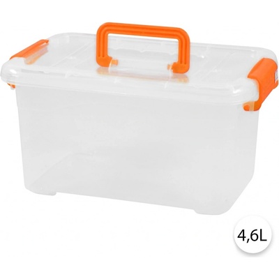 HomePRO 0004 Úložný box s vekom 4.6L 24x16x15,5 cm transparentná