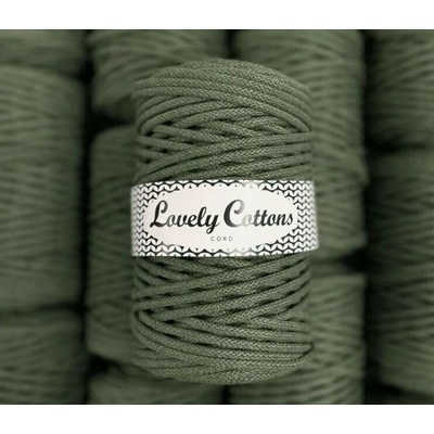 Bavlněná šňůra Lovely Cottons 5mm - Olivová tmavá