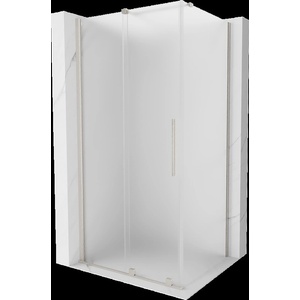 Mexen Velar плъзгаща се душ кабина 90 x 70 cm, матирано стъкло, четкан никел - 871-090-070-31-97 (871-090-070-31-97)