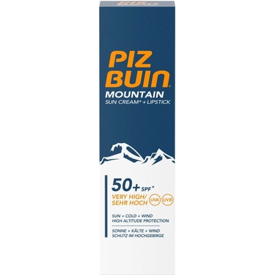 Piz Buin Sluneční krém SPF50+ a ochranný balzám na rty SPF30 2 v 1 (Mountain Combi "2 in 1" Sun Cream SPF50+ a Lipstick) 20 ml + 2,3 ml – Hledejceny.cz