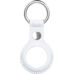 hoco. Ключодържател от изкуствена кожа за Apple AirTag - Hoco AirTag PU Leather Keyring (бял)